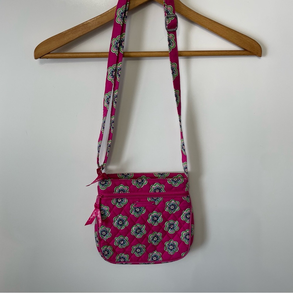 Vera Bradley “Pink Swirls Flower” Crossbody Bag - Picture 2 of 10